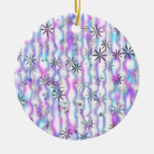Dreamy Starburst Waves Pattern Keramisch Ornament (Voorkant)