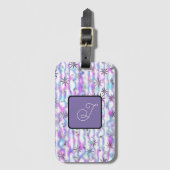 Dreamy Starburst Waves Pattern Personalized Bagagelabel (Voorkant (verticaal))