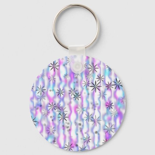Dreamy Starburst Waves Pattern Sleutelhanger (Voorkant)