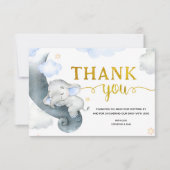 Dreamy Stars Elephant Boy Carte de remerciements (Devant)