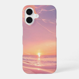 Dreamy Sunset Beach & Stardust Phone Case iPhone 16 Hoesje