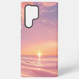 Dreamy Sunset Beach & Stardust Phone Case Samsung Galaxy Hoesje