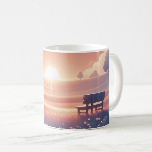 Dreamy Sunset Scene Mug (Devant droit)