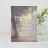 Dreamy Tree String Lights Rustieke Verjaardagsfees Kaart (Staand voorkant)