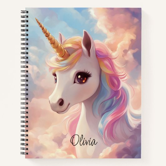 Dreamy Unicorn Carnet spirale (Devant)