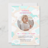 Dreamy Unicorn Invitation Anniversaire (Dos)