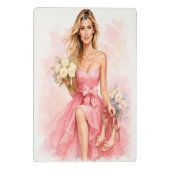 Dreamy Watercolor Bride Mini Klembord (Achterkant)