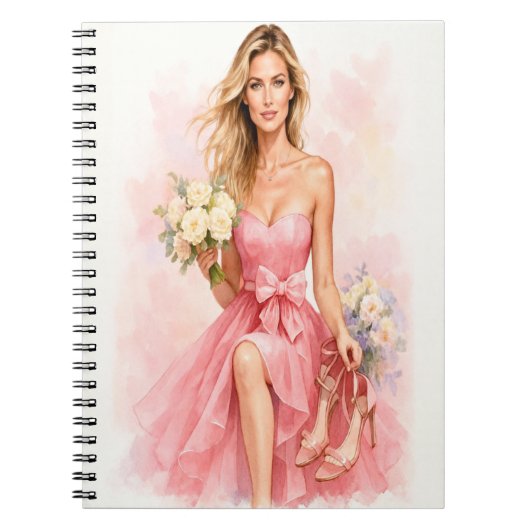 Dreamy Watercolor Bride Notitieboek (Voorkant)