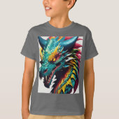 Dreamy Watercolor Dragon T-Shirt Design (Devant)