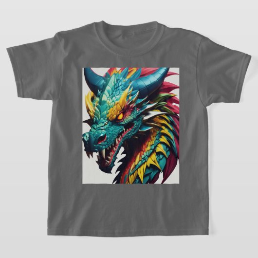 Dreamy Watercolor Dragon T-Shirt Design (Poser)