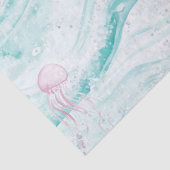 Dreamy Watercolor Jellyfish Ocean Pattern (4) Tissuepapier (Detail)