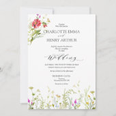 Dreamy Wild flower Faire-part de mariage (Devant)