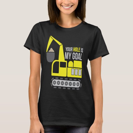 Dredger Heavy Equipment Excavator Operator Dirty W T-shirt (Voorkant)