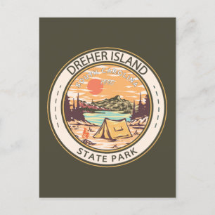 Dreher Island State Park South Carolina Badge Briefkaart