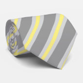 Drei Streifen three stripes grau grey gelb yellow Stropdas (Opgerold)