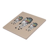 Drei Zebras  Tegeltje (Zijkant)