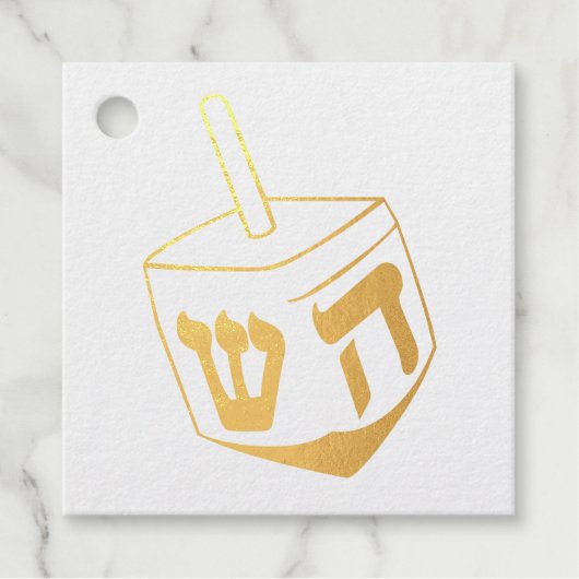 Dreidel Bedankjes Labels (Voorkant)