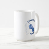 Dreidel Champion Humour Hanoukka Mug (Devant droit)