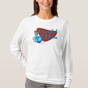 Dreidel Diva Long Hoeve T-shirt