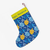 Dreidel Fun Hanukkah Kleine Kerstsok (Achterkant (Hangend))