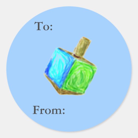 Dreidel Gift Labels (Voorkant)
