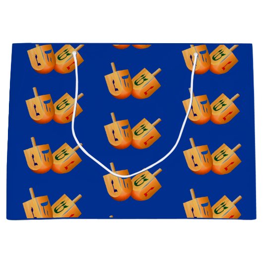 Dreidel Hannukah Vakantie Groot Cadeauzakje (Voorkant)