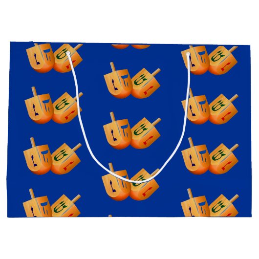 Dreidel Hannukah Vakantie Groot Cadeauzakje (Achterkant)