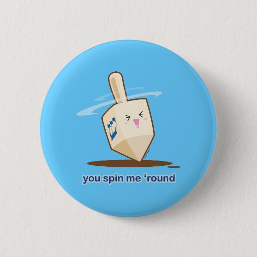Dreidel Ronde Button 5,7 Cm (Voorkant)