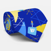 Dreidels Blue uit de middeleeuwen Stropdas (Opgerold)