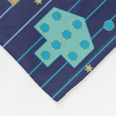Dreidels in Blue Hanukkah Fleece Blanket Deken (Hoek)