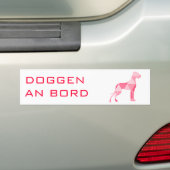 Dreiecks Dogge Bumpersticker (Op auto)