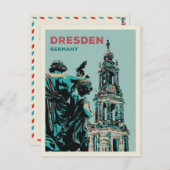 Dresden Duitse historische stad Briefkaart (Voorkant / Achterkant)