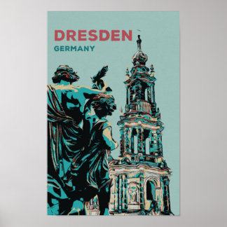 Dresden Duitse historische stad Poster