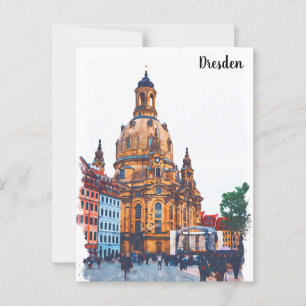 Dresden Duitsland Frauenkirche City Uitzicht Briefkaart