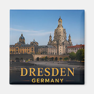 Dresden Duitsland Historische Stad Reisbestemming Magneet