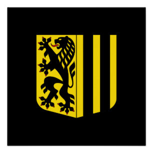 Dresden embleem Duitsland vlag symbool wapen Perfect Poster