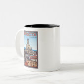 Dresden - Frauenkirche Tweekleurige Koffiemok (Voorkant links)