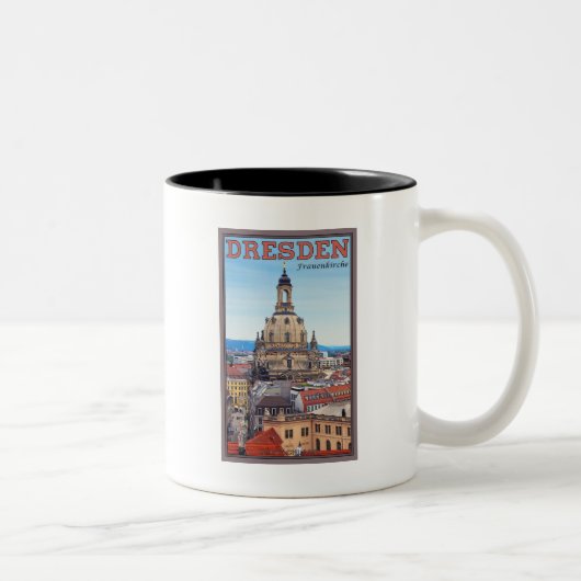 Dresden - Frauenkirche Tweekleurige Koffiemok (Rechts)