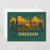 Dresden Germany City Art Briefkaart (Voorkant / Achterkant)