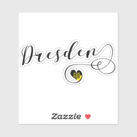 Dresden Hartvlag Sticker (Vel)