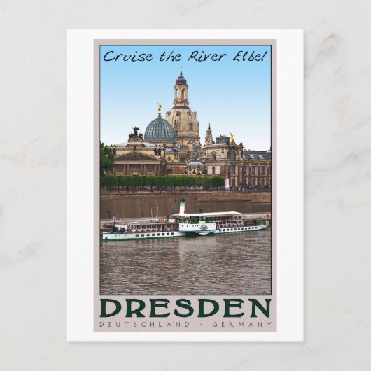 Dresden - Op de Elbe Briefkaart (Voorkant)