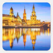 Dresden Vierkante Sticker (Voorkant)