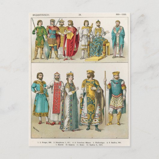 Dress bij de rechtbank van Byzantijn Briefkaart (Voorkant)