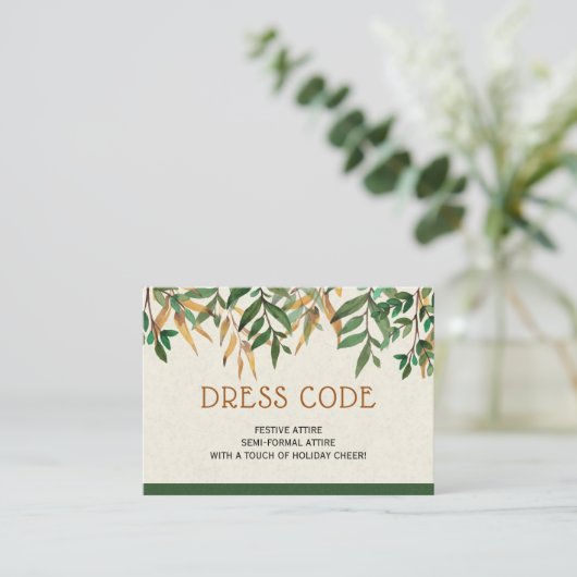 Dress-code Informatiekaartje (Staand voorkant)