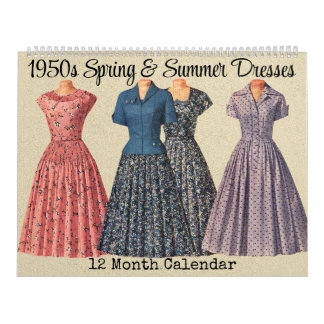 Dress Design Vintage zomer zomer zomer 1950 Kalender