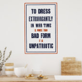Dress extravagant in Poster in oorlogstijd (Keuken)
