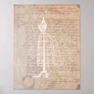 Dress Form  Letter-Poster Poster