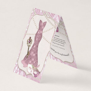 Dress Form Mannequin Magic Key Mask Visitekaartjes