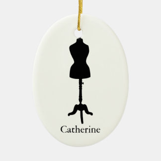 Dress Form Silhouette II - Personaliseer het Keramisch Ornament