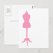 Dress Form Silhouette II - Roze Briefkaart (Voorkant / Achterkant)